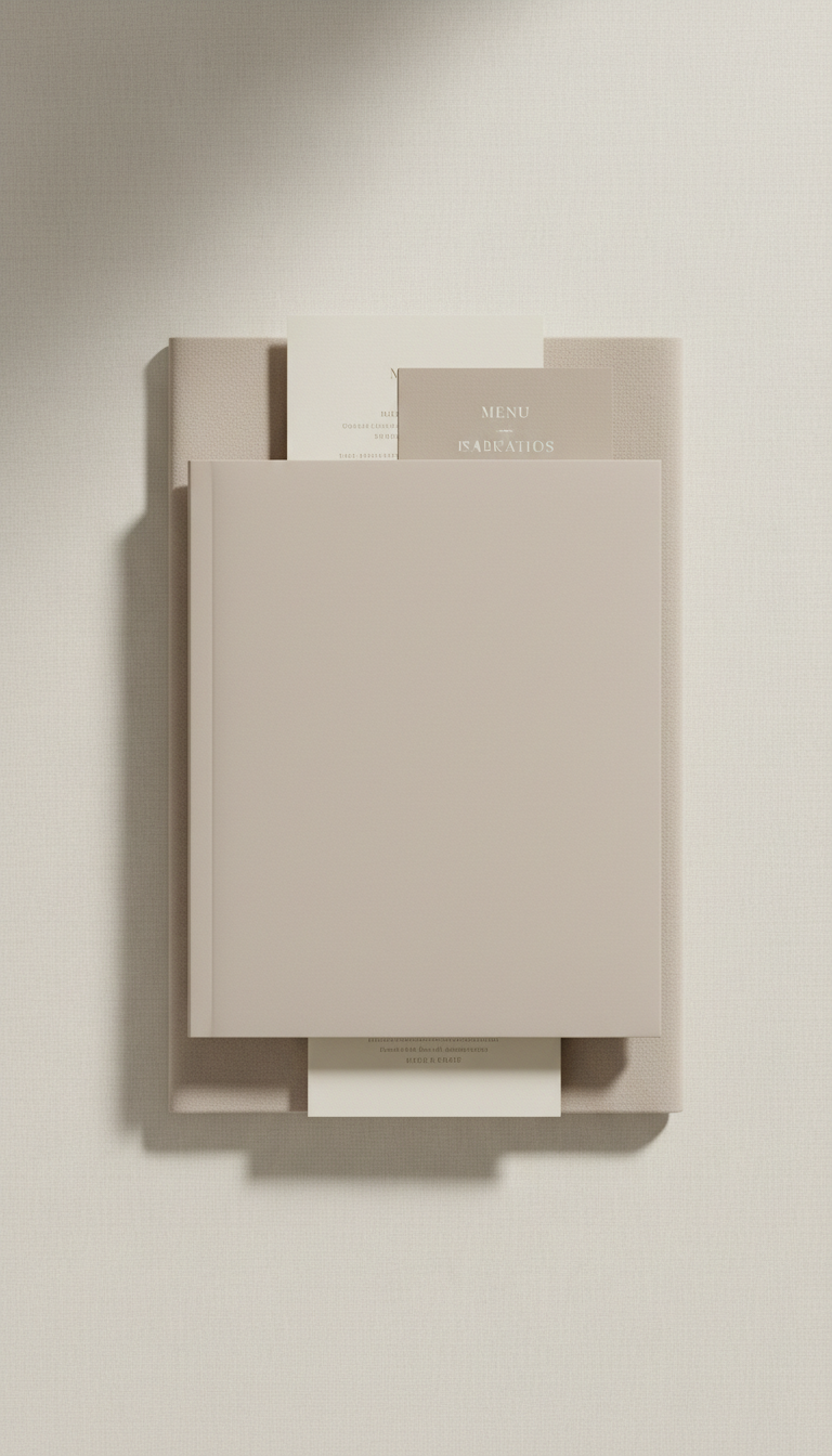 Presentation Folder in Soft Neutral Linen