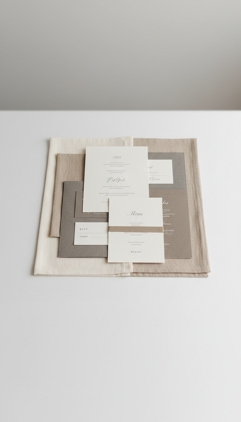 Luxury Invitation Suite on Textured Paper